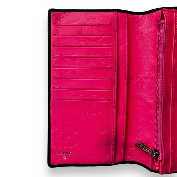Chanel Lambskin Long Bi-Fold Wallet authentic - Picture 12 of 13
